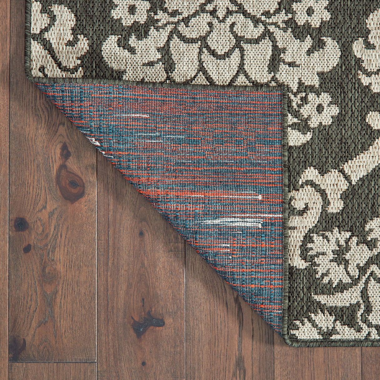 Vista Home Higgins Damask Lattice Grey/ Charcoal Indoor/ Outdoor Area Rug
