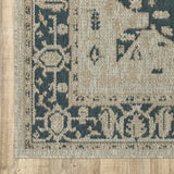 Vista Home Higgins Traditional Medallion Blue-Green/ Taupe Indoor/ Outdoor Area Rug