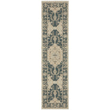 Vista Home Higgins Traditional Medallion Blue-Green/ Taupe Indoor/ Outdoor Area Rug