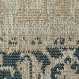 Vista Home Higgins Traditional Medallion Blue-Green/ Taupe Indoor/ Outdoor Area Rug