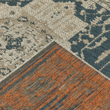 Vista Home Higgins Traditional Medallion Blue-Green/ Taupe Indoor/ Outdoor Area Rug