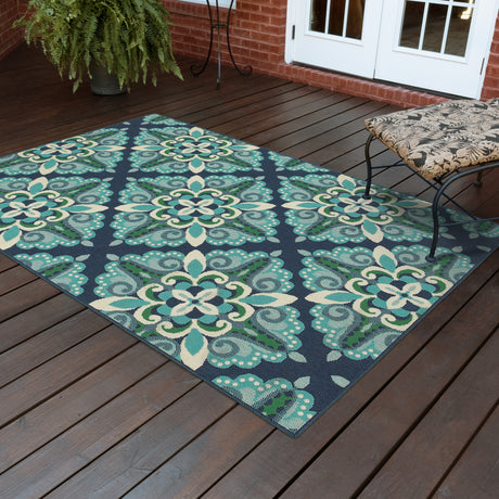 SAFAVIEH Beach House Mecbure Indoor/ Outdoor Waterproof Patio Backyard Rug