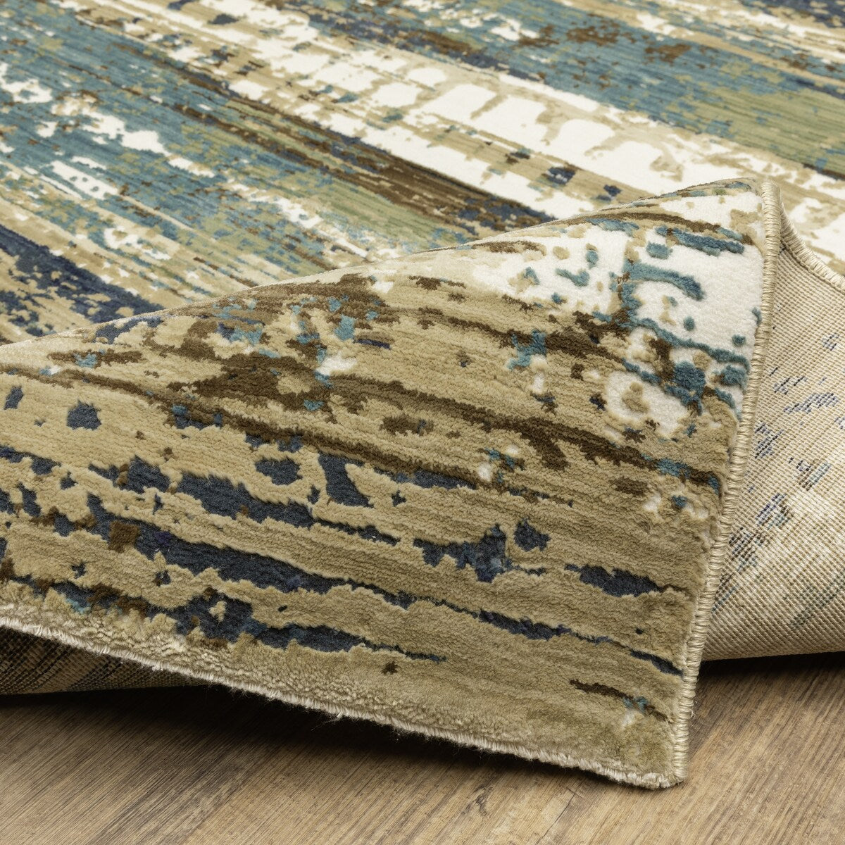 Style Haven Raphael Abstract Beige/ Blue Mixed Pile Area Rug