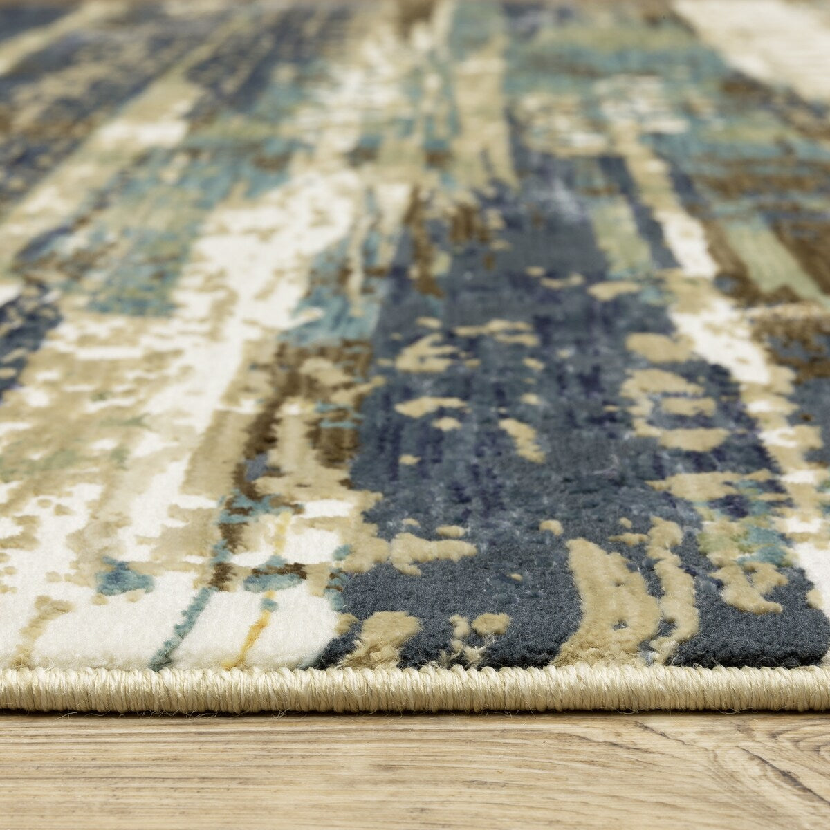 Style Haven Raphael Abstract Beige/ Blue Mixed Pile Area Rug
