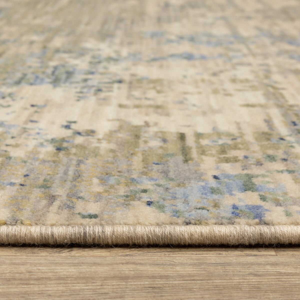 Style Haven Shiloh Abstract Shadows Beige/Green Wool Blend Area Rug