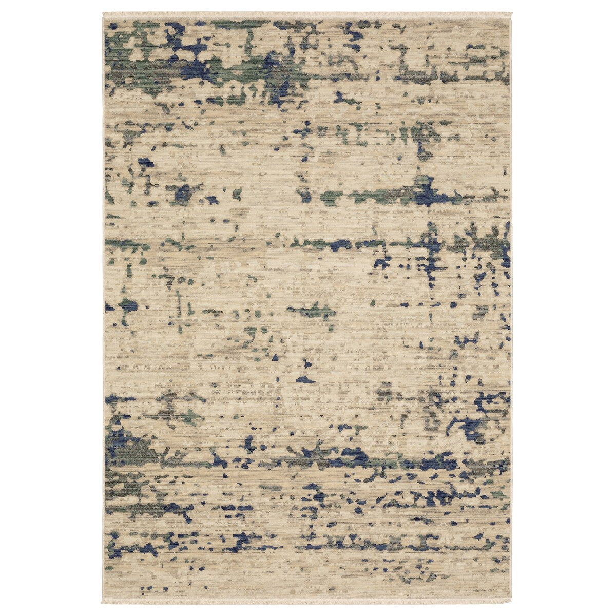Style Haven Shiloh Abstract Shadows Beige/Green Wool Blend Area Rug