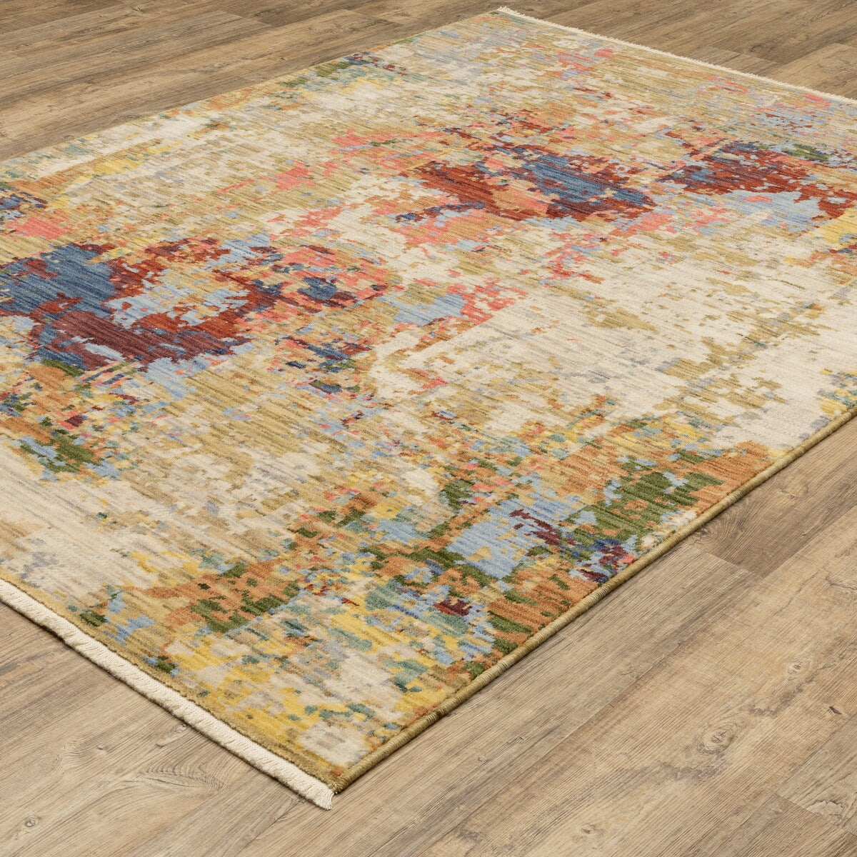 Style Haven Shiloh Modern Abstract Beige/ Multi Wool Blend Area Rug
