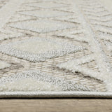 Style Haven Thassos Tribal Lines Grey/ Beige Mixed Pile Area Rug