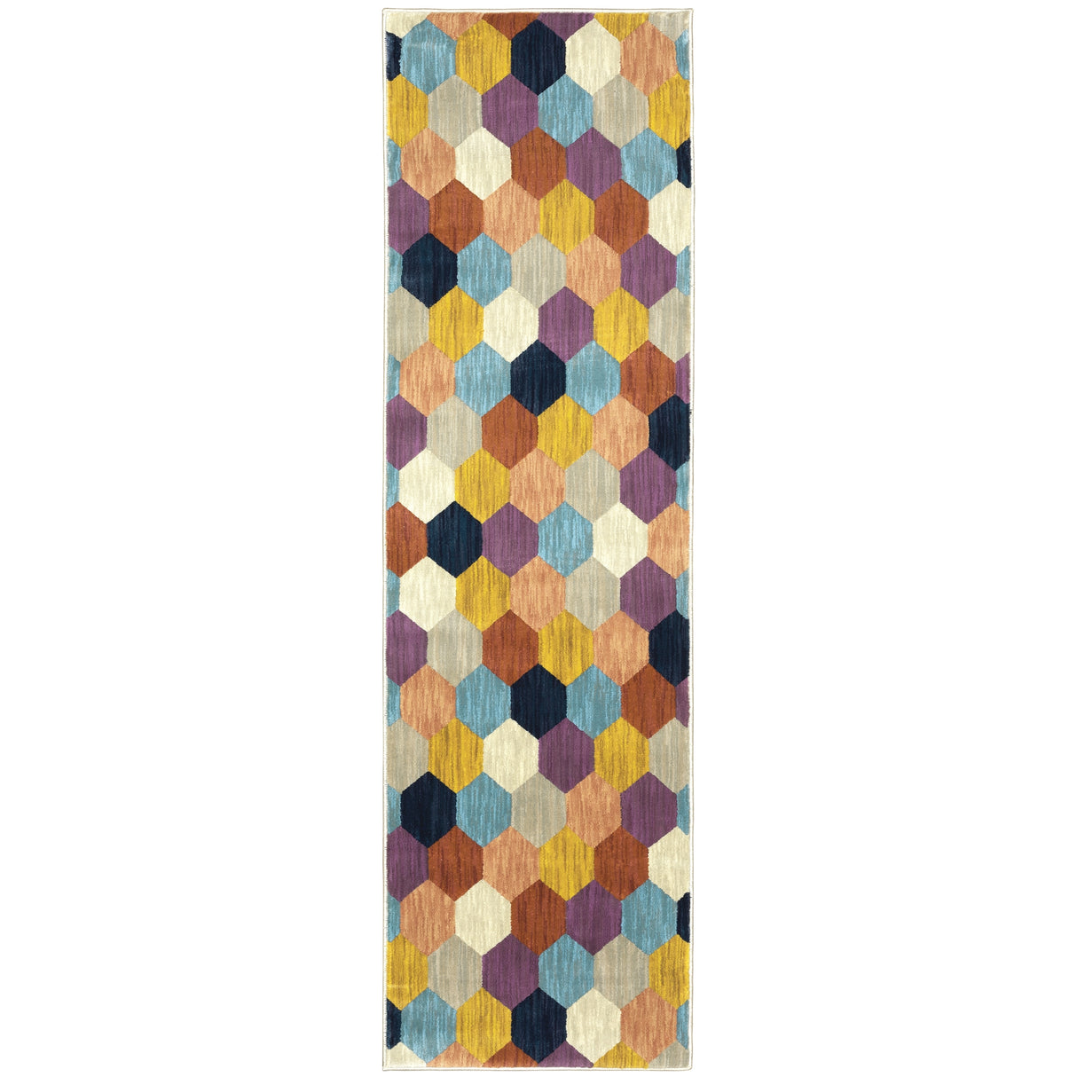 Style Haven Ximena Geometric Hexagon Multi-colored Area Rug