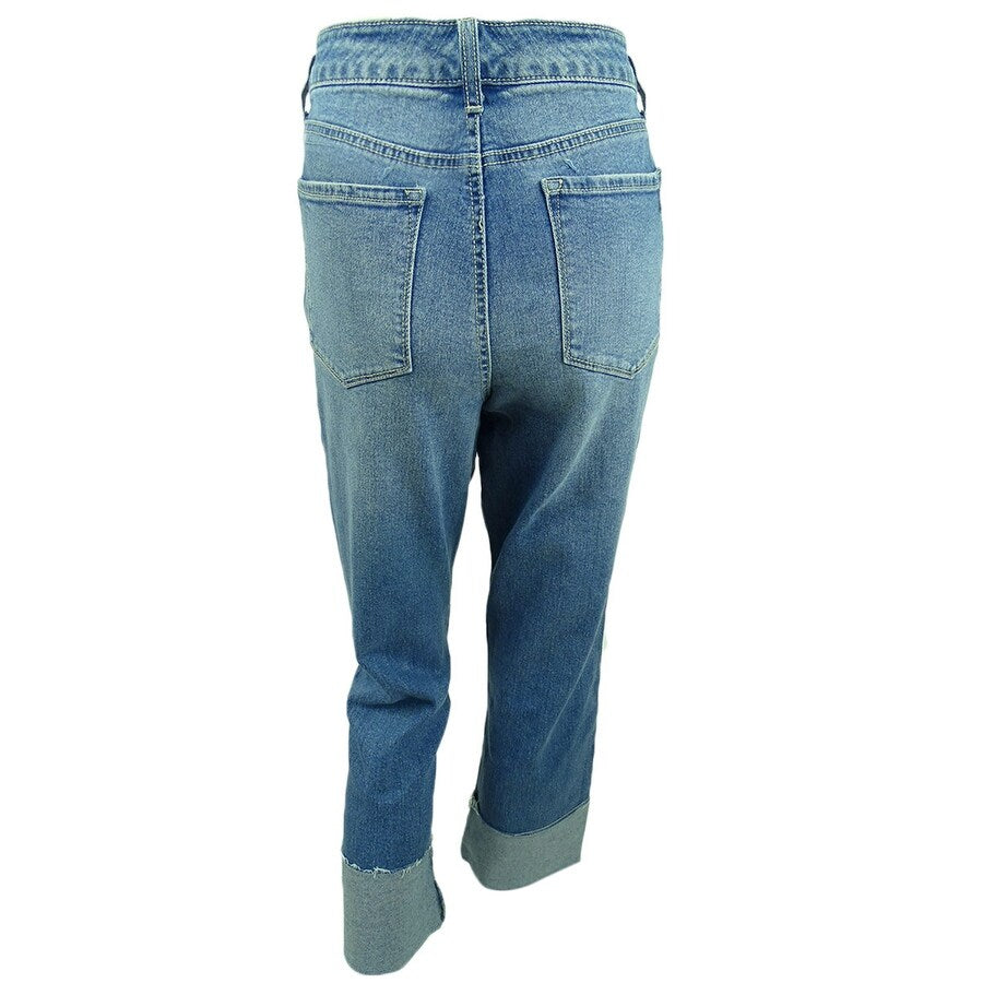 Style & Co. Women's Ripped Crop Straight Jeans