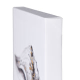 StyleCraft Monochrome Shell III - Coastal Hand Embellished Canvas With Metallic