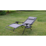 Deluxe Zero Gravity Chair with Canopy and Tray - Gray