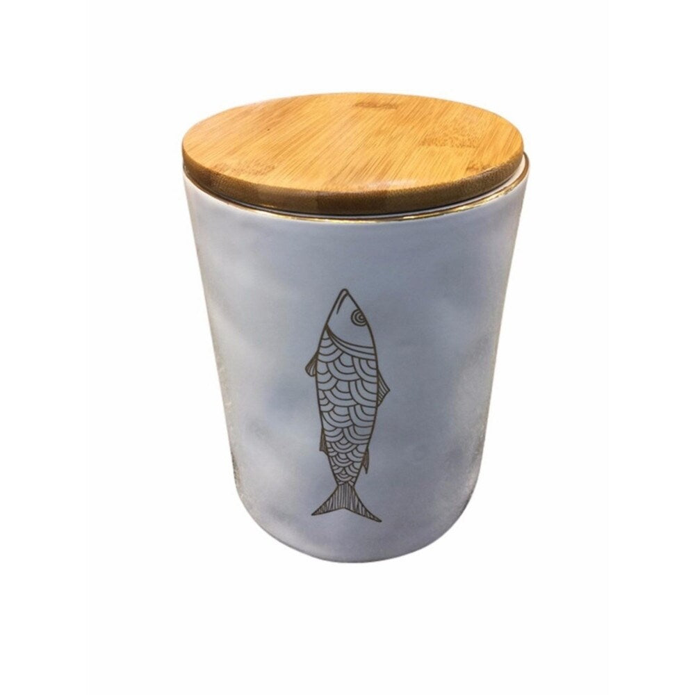 Stylish Decorative Ceramic Covered Canister, White