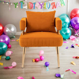 Stylish Design Accent Chair, Leisure Single Chair with Golden feet