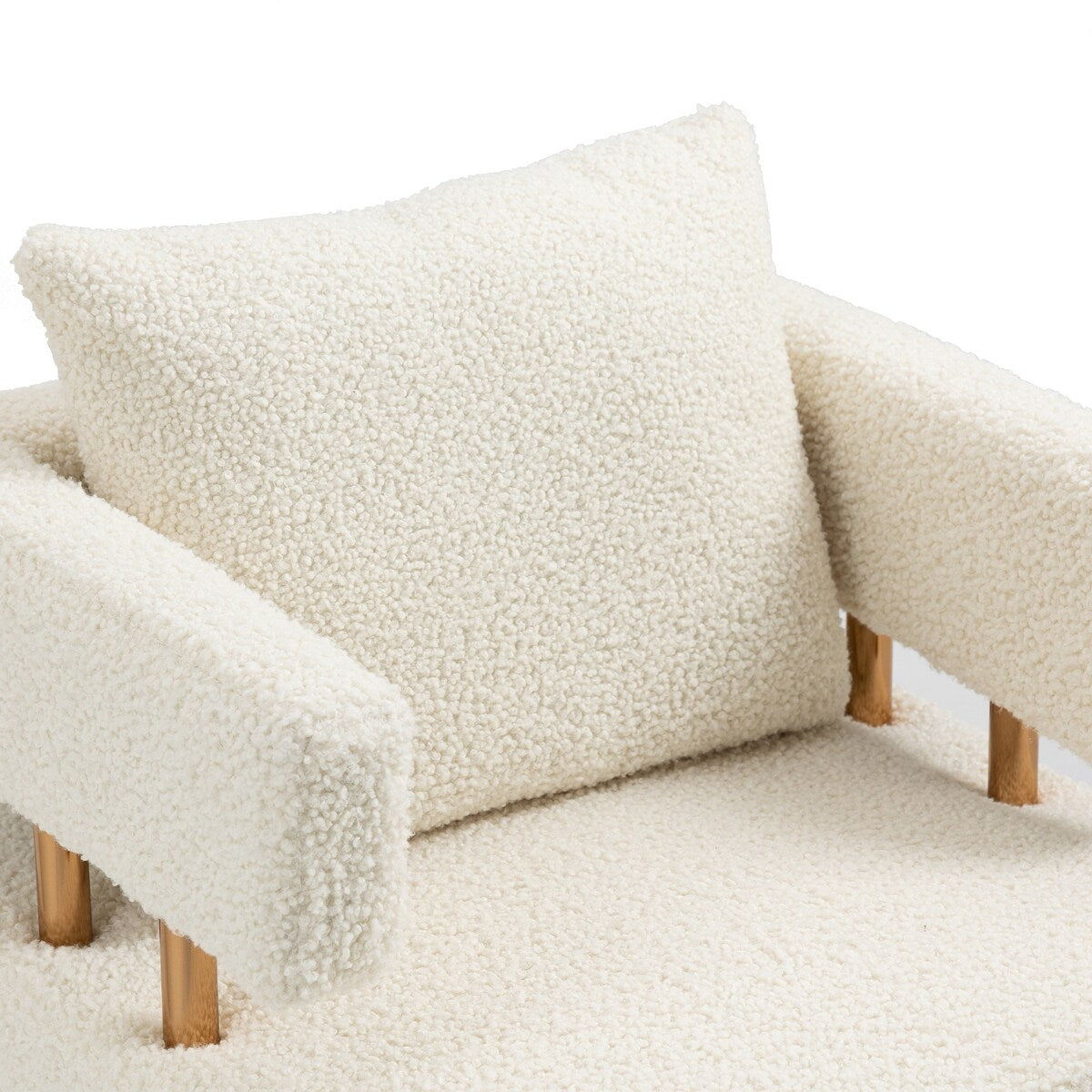 Stylish Design Accent Chair, Leisure Single Chair with Golden feet