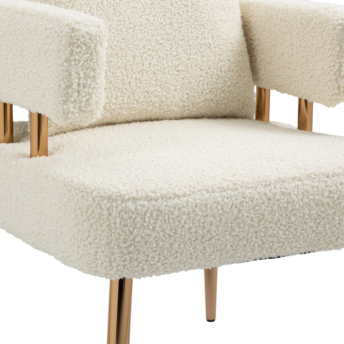 Stylish Design Accent Chair, Leisure Single Chair with Golden feet