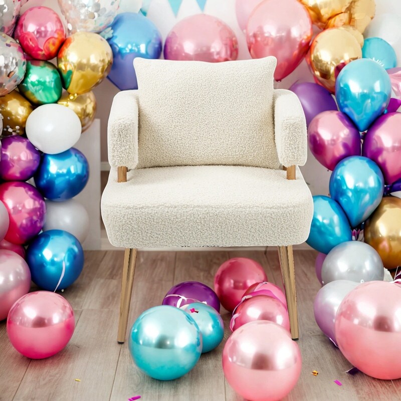 Stylish Design Accent Chair, Leisure Single Chair with Golden feet