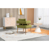 Stylish Design Accent Chair, Leisure Single Chair with Golden feet