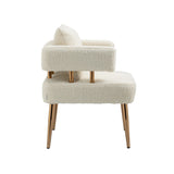 Stylish Design Accent Chair, Leisure Single Chair with Golden feet
