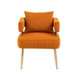Stylish Design Accent Chair, Leisure Single Chair with Golden feet