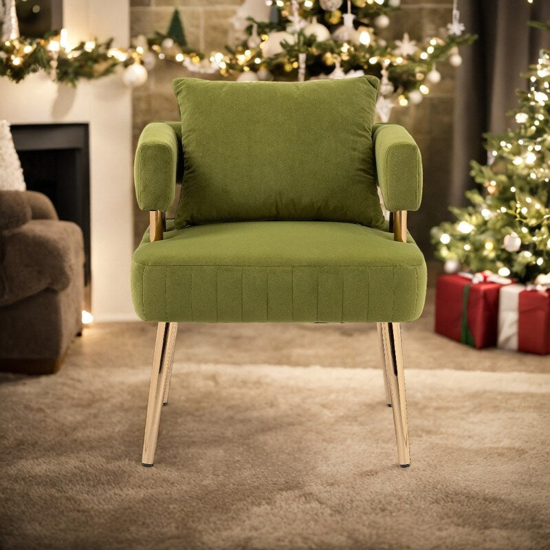 Stylish Design Accent Chair, Leisure Single Chair with Golden feet