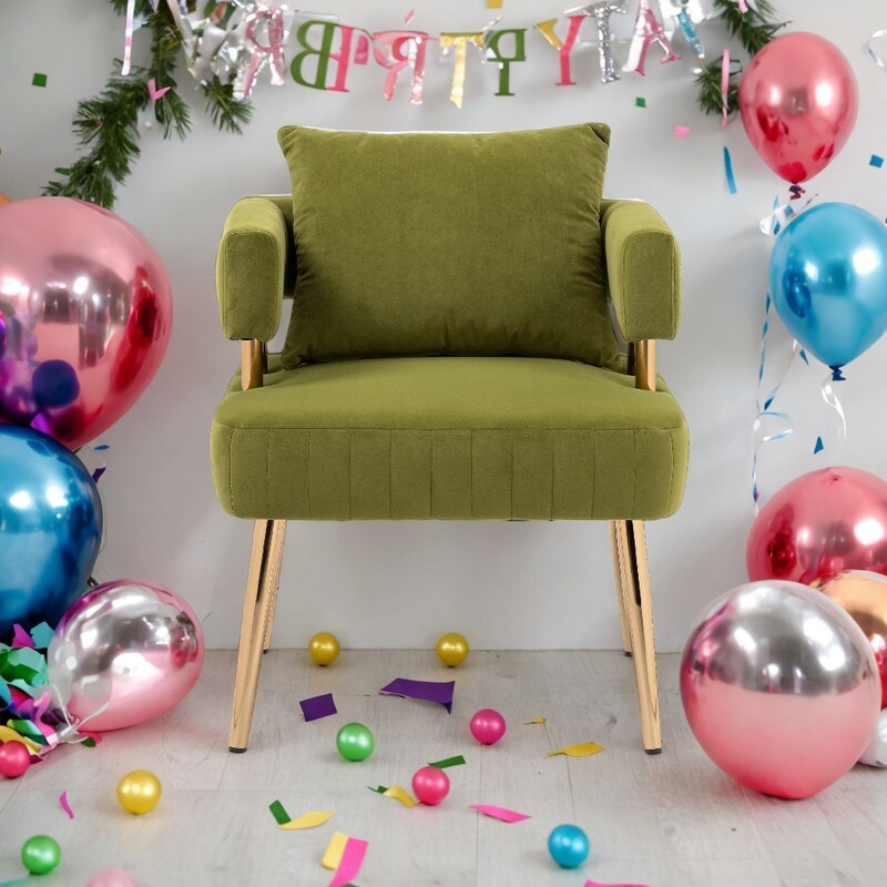Stylish Design Accent Chair, Leisure Single Chair with Golden feet
