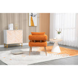 Stylish Design Accent Chair, Leisure Single Chair with Golden feet