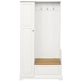 Stylish Design Hall Tree with Flip-Up Bench, Minimalist Hallway Shoe Cabinet with Adjustable Shelves