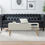 Stylish Minimalist Wooden Rectangular Coffee Table with Lift Table Top