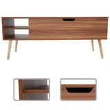 Stylish Minimalist Wooden Rectangular Coffee Table with Lift Table Top