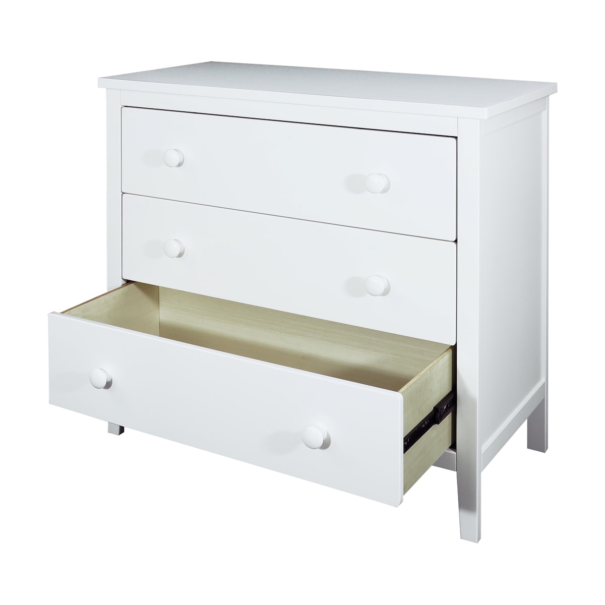Stylish Solid Wood 3-Drawer Dresser for Bedroom Storage