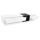 Stylish TV Stand with Storage, Two-Tone Media Console for up to 80'' TVs