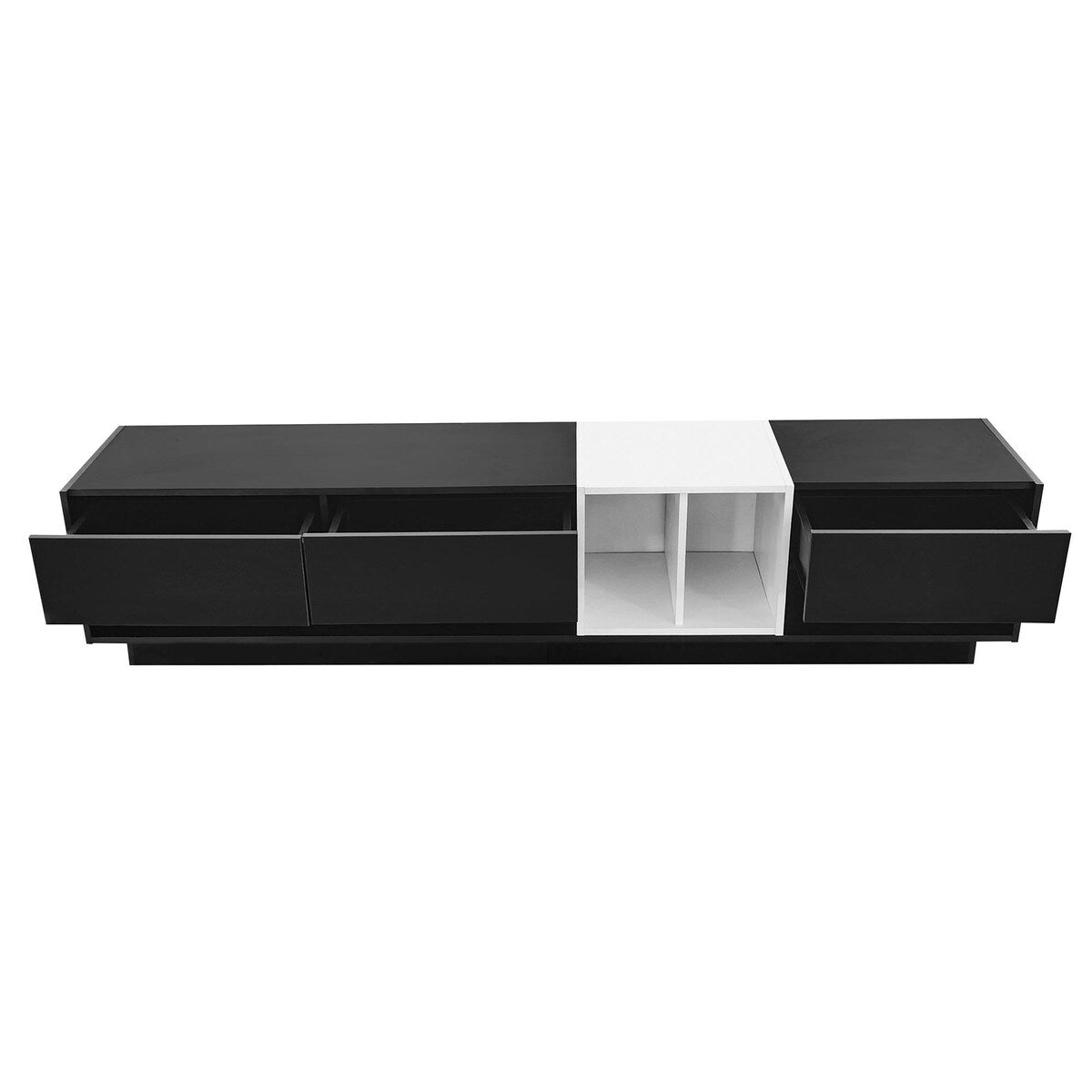 Stylish TV Stand with Storage, Two-Tone Media Console for up to 80'' TVs