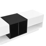Stylish TV Stand with Storage, Two-Tone Media Console for up to 80'' TVs