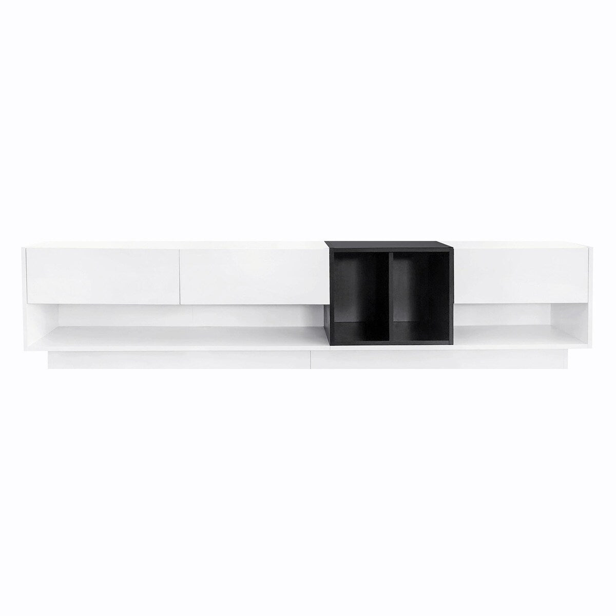 Stylish TV Stand with Storage, Two-Tone Media Console for up to 80'' TVs