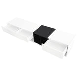 Stylish TV Stand with Storage, Two-Tone Media Console for up to 80'' TVs