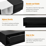 Stylish TV Stand with Storage, Two-Tone Media Console for up to 80'' TVs