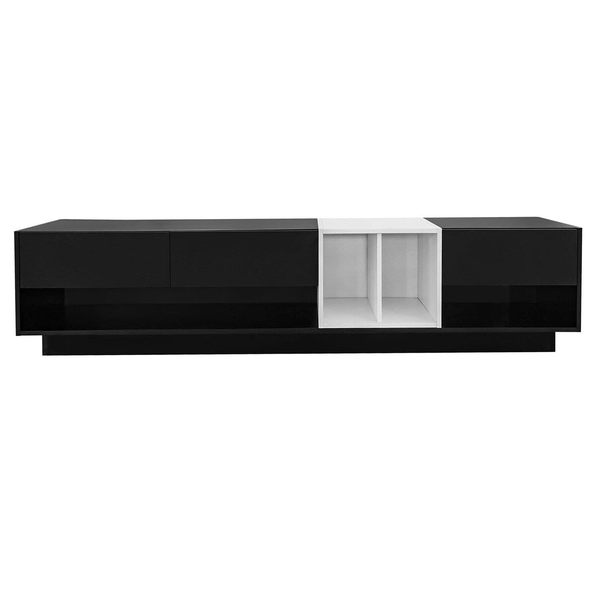 Stylish TV Stand with Storage, Two-Tone Media Console for up to 80'' TVs