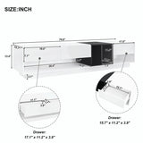 Stylish TV Stand with Storage, Two-Tone Media Console for up to 80'' TVs