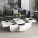 Stylish multi-functional coffee table, 2 large hidden lockers, retractable cocktail table