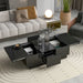 Stylish multi-functional coffee table, 2 large hidden lockers, retractable cocktail table