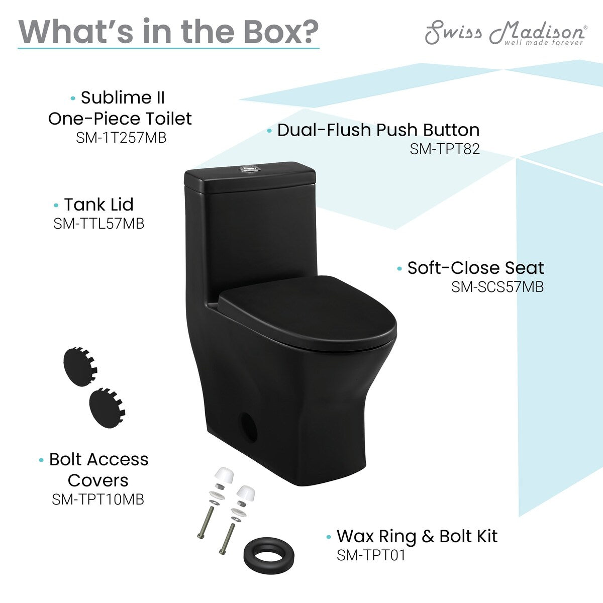Sublime II Compact 24" Length One Piece Toilet Dual Flush 0.8/1.28 GPF