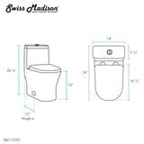 Sublime II Compact 24" Length One Piece Toilet Dual Flush 0.8/1.28 GPF