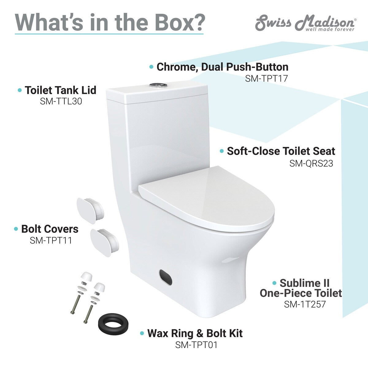 Sublime II Compact 24" Length One Piece Toilet Dual Flush 0.8/1.28 GPF