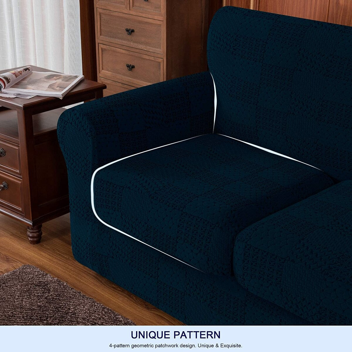 Subrtex Sofa Cover Stretch Slipcover with 2 Separate Cushion Covers