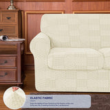 Subrtex Sofa Cover Stretch Slipcover with 2 Separate Cushion Covers