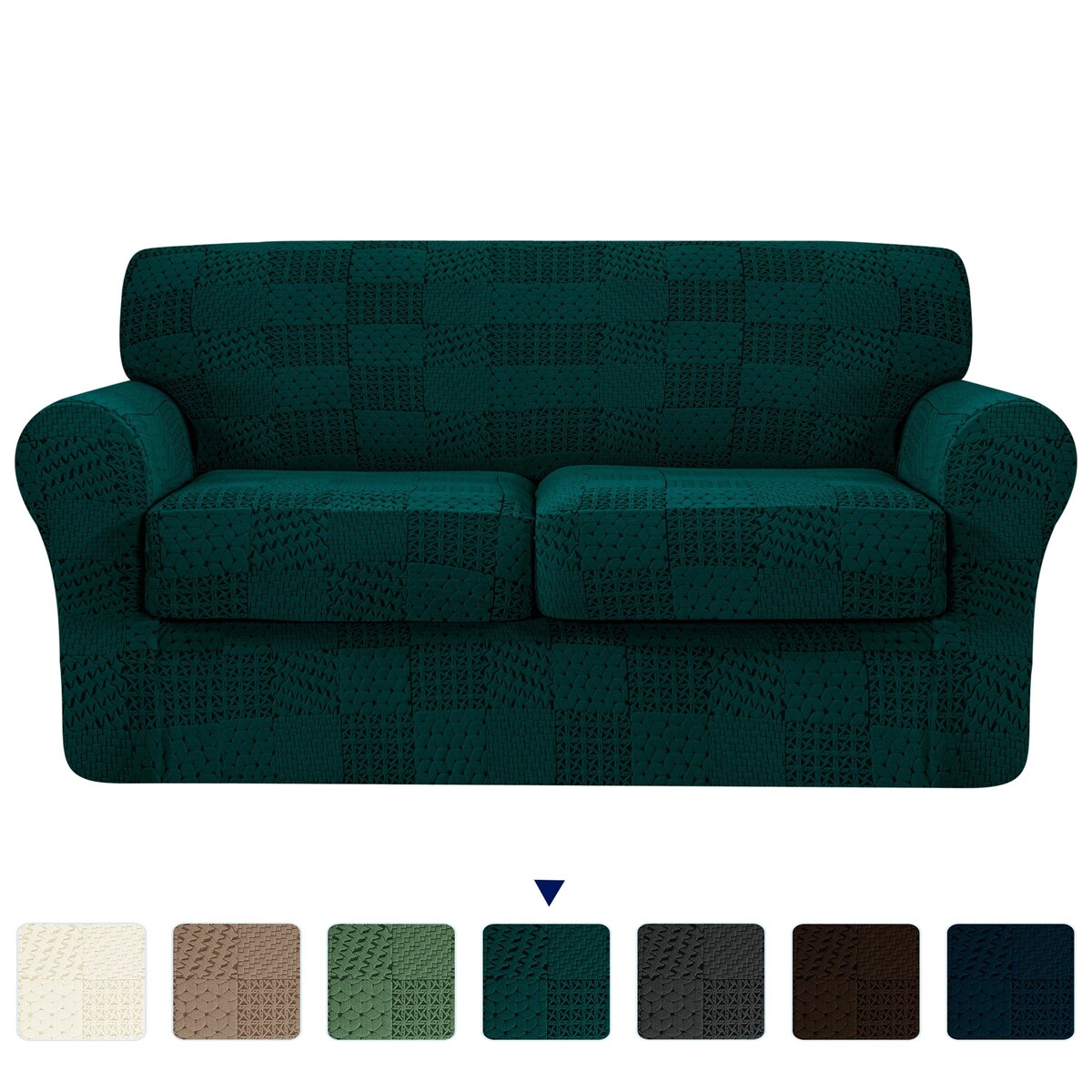 Subrtex Sofa Cover Stretch Slipcover with 2 Separate Cushion Covers