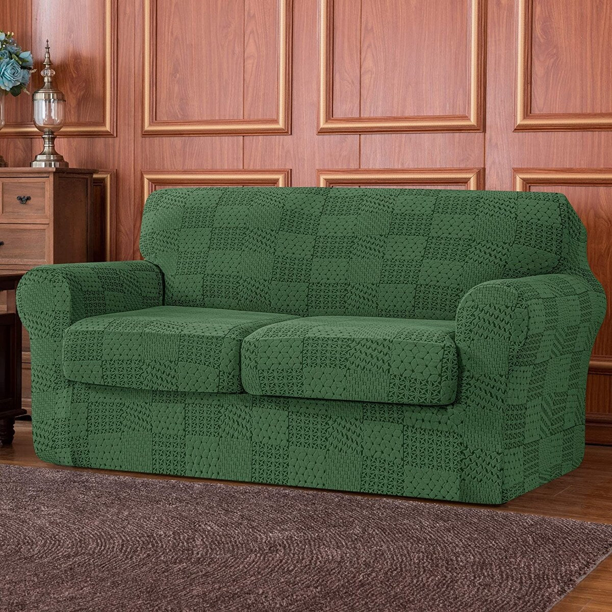 Subrtex Sofa Cover Stretch Slipcover with 2 Separate Cushion Covers