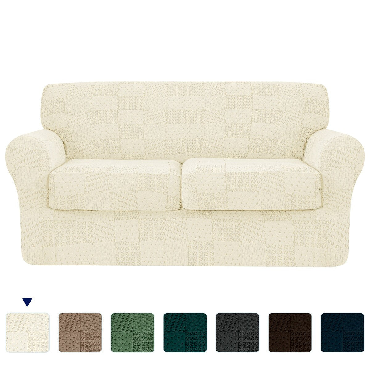 Subrtex Sofa Cover Stretch Slipcover with 2 Separate Cushion Covers