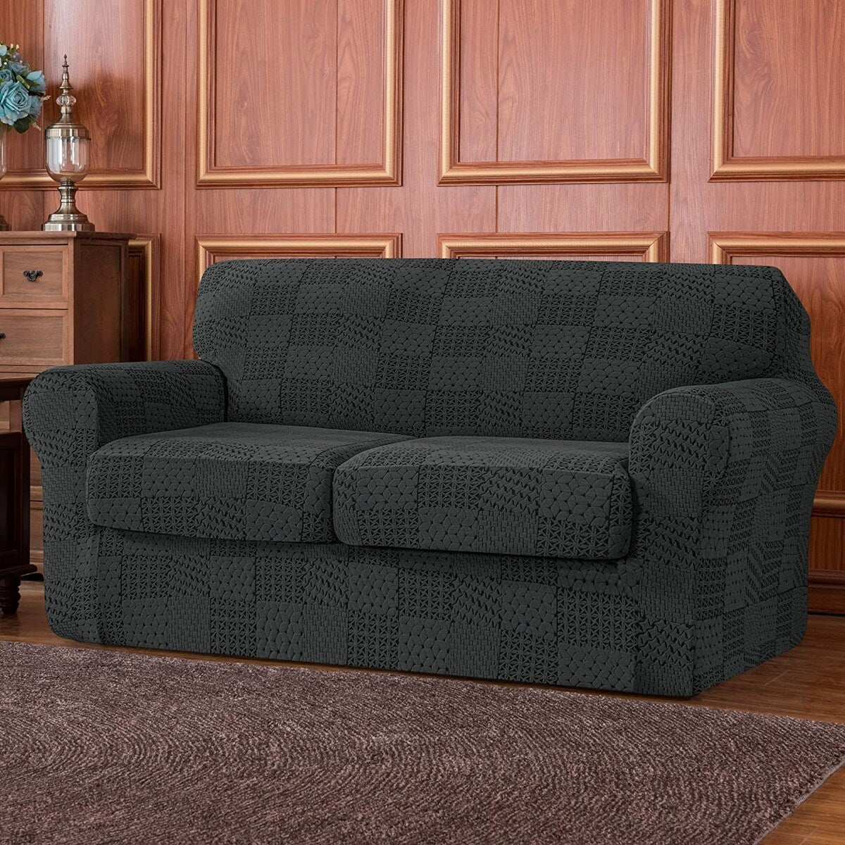 Subrtex Sofa Cover Stretch Slipcover with 2 Separate Cushion Covers
